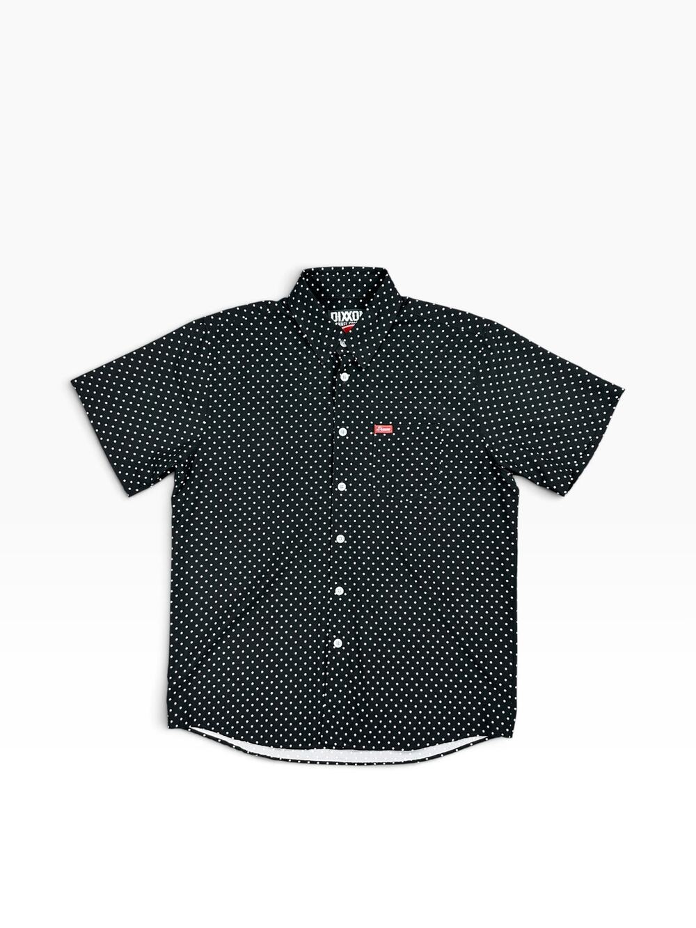 Dixxon Flannel Company The Milton Short Sleeve Shirt Black/White — Size Large